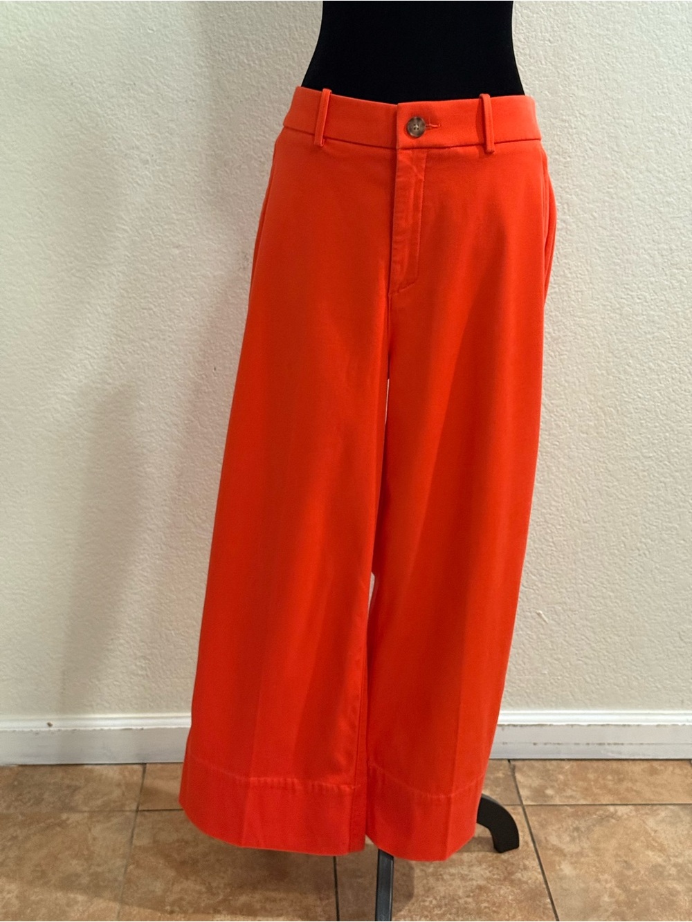 SPANX SpanxSupersmooth StretchTwill Wide Leg Cropped Pants Sunset Coral Size L